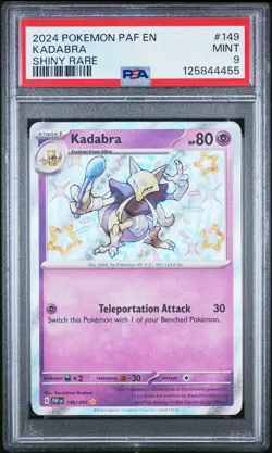 2024 Pokemon Paf En-Paldean Fates #149 Kadabra Shiny Rare PSA 9 - Image 1