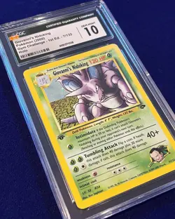 CGC 10 1st Edition Giovanni's Nidoking #7 Gym Challenge 2000 Pokemon GEM MINT - Image 2