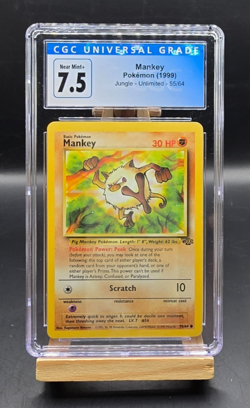 Pokemon Mankey 55/64 Jungle 1999 CGC 7.5 - Image 1