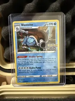 Pokemon TCG Blastoise 17/78 Pokemon GO Set Holo Rare - Image 1