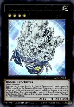 Yu-Gi-Oh! Number 52: Diamond Crab King Limited YZ06-EN001 Ultra Rare NM/LP x1 - Image 1