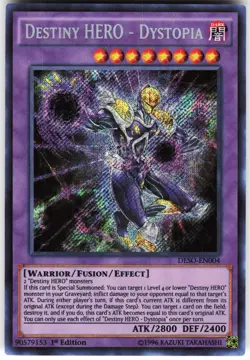 Destiny HERO - Dystopia DESO-EN004 Yugioh TCG Secret Rare LP - Image 1