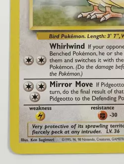 Pokemon Pidgeotto Card 28/130 Base Set Trading Card Game - Image 4