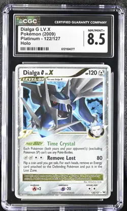 CGC 8.5 Dialga G LV.X 2009 Platinum 122/127 Holo Pokemon Card - Image 1
