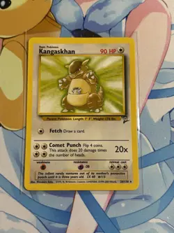 Pokemon KANGASKHAN Card 26/130 Rare Base Set 2 English Regular Unlimited - LP - Image 1