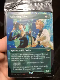 Gala Greeters • German Foil • Sealed In Wrapper • Borderless Box Topper • MTG - Image 1