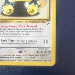 Snorlax - Base Set 2 (BS2) 30/130 Pokemon TCG - MP - Image 5