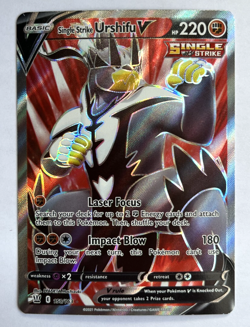 Pokemon TCG Single Strike Urshifu V 150/163 Battle Styles Full Art Holo - Image 1