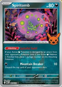 Spiritomb Play Pokemon Holo Pokeween - Mega Evolution MEG 087/132 - Image 1