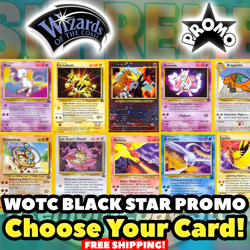 Pokemon WOTC BLACK STAR PROMO Choose Your Card! 1999 VINTAGE WOTC LP/MP ENGLISH - Image 1
