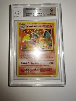2016 Pokemon XY Evolutions Charizard Holo BGS 9 Mint #11 Englisch PSA - Image 1