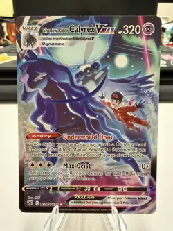 Pokemon TCG Pokemon Shadow Rider Calyrex VMAX Ultra Rare Holo TG18/TG30 - Image 3