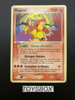 Carte Pokemon Magmar Rare 21/92 / Bloc EX Createurs De Legendes / Bon Etat FR - Image 2
