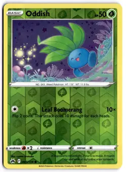 Pokemon TCG Oddish 001/159 Crown Zenith Reverse Holo - Image 1