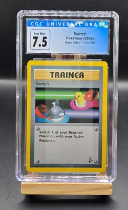 Pokemon Switch 123/130 Base Set 2 2000 CGC 7.5 - Image 1