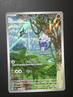 Pokemon TCG - Meditite - 153/142 - Stellar Crown - Holo - Illustration Rare NM - Image 1