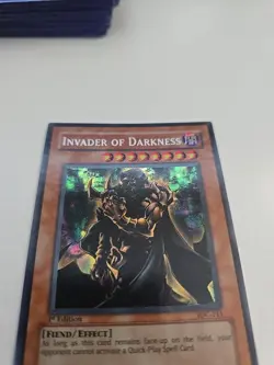 Yugioh Invader Of Darkness IOC-111 Secret Rare 1st Edition NM - Image 5