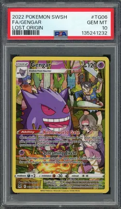 PSA 10 Gengar Trainer Gallery: Lost Origin TG06/TG30 Holo Pokemon Card B17 - Image 1