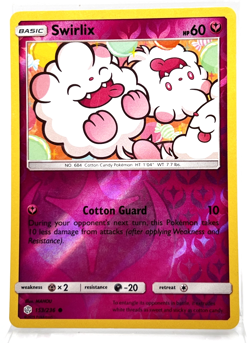 Swirlix 153/236 Reverse Holo Pokemon Card 2019 Cosmic Eclipse LP - Image 1