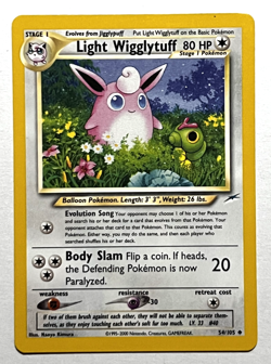 Light Wigglytuff 54/105 Pokemon Card Neo Destiny 2000 LP - Image 1