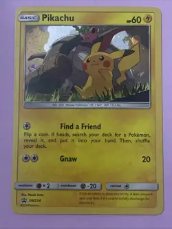 Pokemon Pikachu SM234 Sm Holo Promo Card NM - Image 1