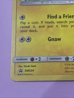 Pokemon Pikachu SM234 Sm Holo Promo Card NM - Image 2