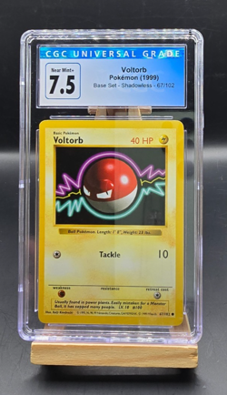 Pokemon Voltorb Shadowless 67/102 Base Set 1999 CGC 7.5 - Image 1