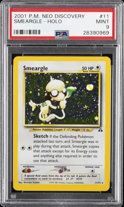 2001 POKEMON NEO DISCOVERY #11 SMEARGLE-HOLO PSA 9 - Image 1