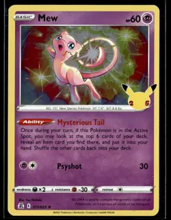 Pokemon Celebrations Mew Holofoil 011/025 - Image 1