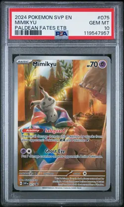 2024 POKEMON SVP EN-SV BLACK STAR PROMO #075 MIMIKYU PSA 10 - Image 1