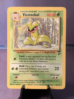 Pokemon TCG Victreebel 32/130 Base Set 2 Non Holo Rare VTG WOTC 2000 LP - Image 1