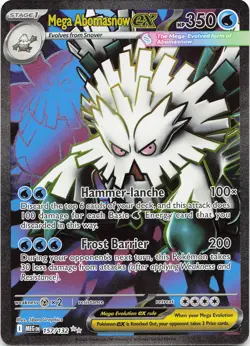 POKEMON Mega Abomasnow ex - #157/132 Holo ME01: Mega Evolution NM - Image 1