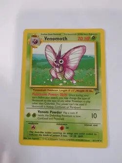Venomoth 31/130 LP Non Holo Rare Unlimited Base Set 2 WoTC 2000 Pokemon TCG - Image 1