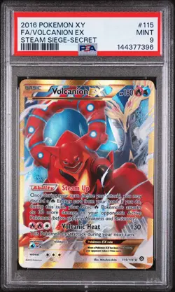 2016 Pokemon - XY Steam Siege - Volcanion EX 115/114 Secret Rare - PSA 9 - Image 1