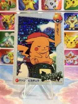 Pokemon Pikachu Vintage Pocket Monsters Vending HOLO Prism Sticker 1999 Bandai - Image 2