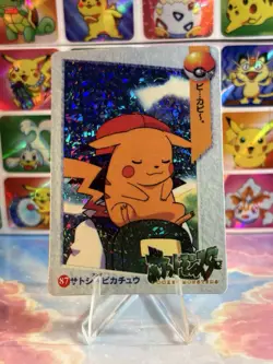 Pokemon Pikachu Vintage Pocket Monsters Vending HOLO Prism Sticker 1999 Bandai - Image 3