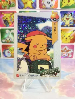 Pokemon Pikachu Vintage Pocket Monsters Vending HOLO Prism Sticker 1999 Bandai - Image 4