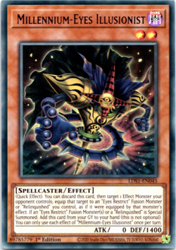 LP Millennium-Eyes Illusionist (PURPLE) LDS1-EN045 Ultra Rare 1st Edition Yugioh - Image 1
