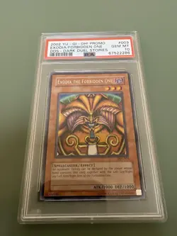 YUGIOH PSA 10 2002 Exodia the Forbidden One DDS-003 Secret Rare DDS GEM MT - Image 1