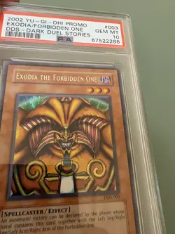 YUGIOH PSA 10 2002 Exodia the Forbidden One DDS-003 Secret Rare DDS GEM MT - Image 3