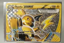Raichu BREAK 50/162 Breakthrough Holo Rare Full Art Pokemon Card-LP/MP - Image 1