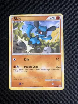 Pokemon Card - Riolu - HGSS Unleashed 60/95 - Common - Image 1