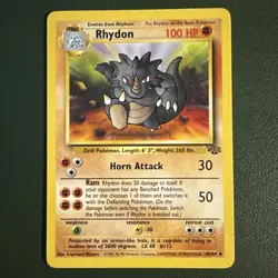 Rhydon Pokemon Card 1999 base set 45/64 LP - Image 1