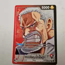 One Piece Monkey D. Garp OP02-002 Paramount War Leader Card Regular 5000 Power - Image 1