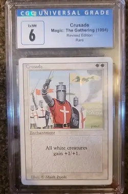 MTG Crusade Revised Edition Regular Rare CGC 6 Ex/NM Mint - Image 1