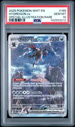 2025 POKEMON WHT EN-WHITE FLARE SPECIAL ILLUSTRATION RARE HYDREIGON EX PSA 10 - Image 1