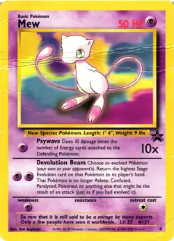 Pokemon TCG Mew Black Star Movie Promo Regular HEAVY DMG - Image 1