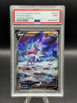 Suicune V #GG38 2023 Pokemon Sword And Shield Crown Zenith PSA 9 - Image 1