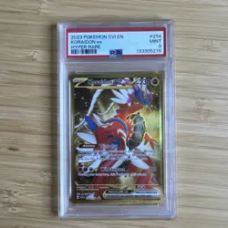 2023 Pokemon SV 254/198 Koraidon EX Gold Hyper Rare PSA 9 - Image 1
