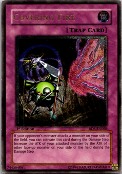 Covering Fire RDS-EN060 (Ultimate Rare, 1st Edition, Lightly Played / LP) Yugioh - Image 1
